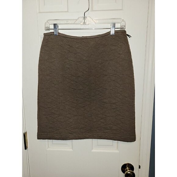 Worth New York Maple Quilted Herringbone A Line Cotton Wool Blend Skirt Size 6 - Picture 1 of 9